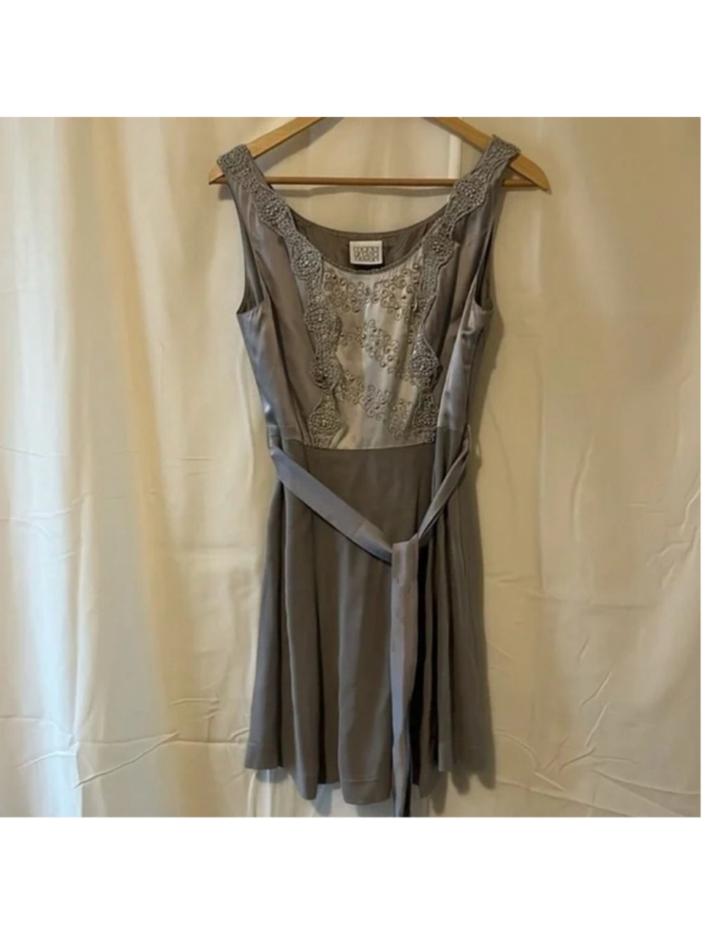 Maria Grazia Severi Sleeveless Grey Dress with Side Zippers a294